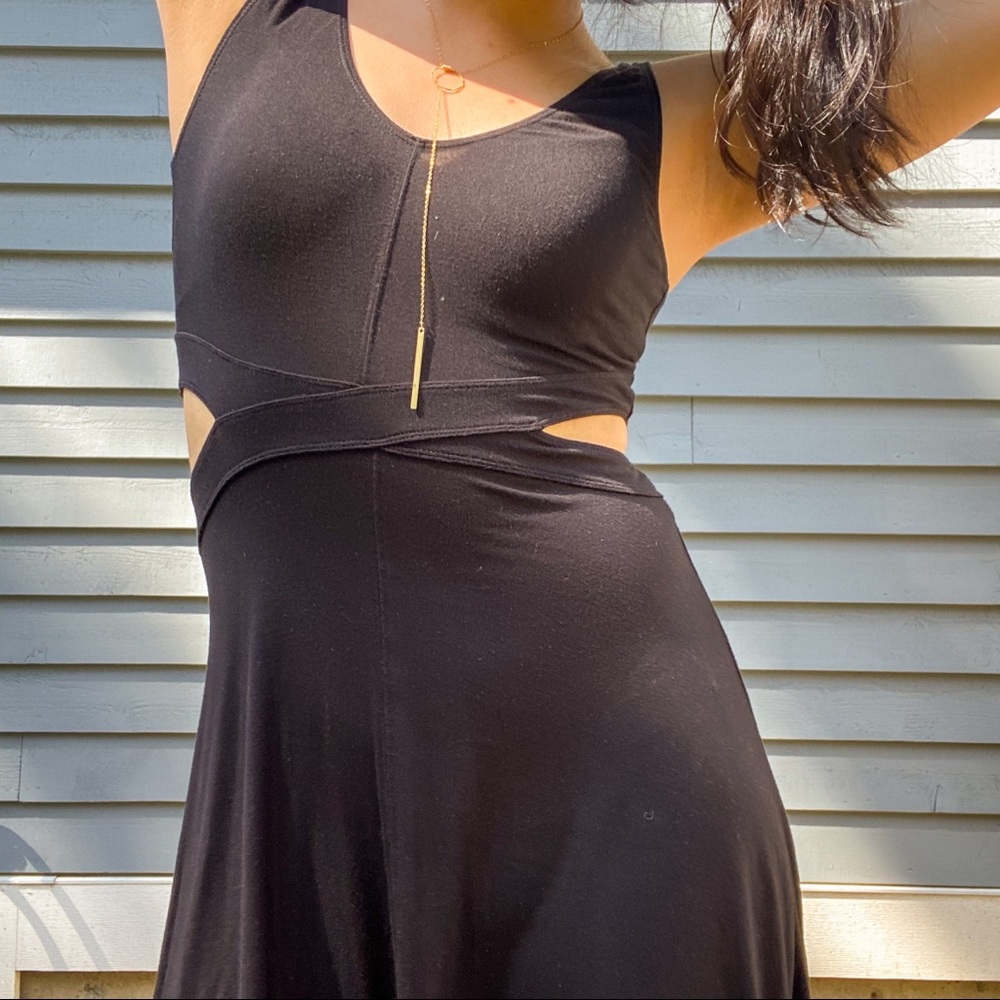 Hollister Black Dress with Side Cutouts
